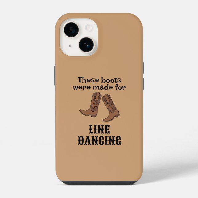 Funny Line Dancing Cowboy Boots Line Dancer Iphone Case (Back)