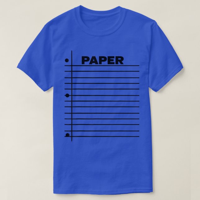 Funny Lined Notebook Paper Group Halloween Costume T-Shirt (Design Front)