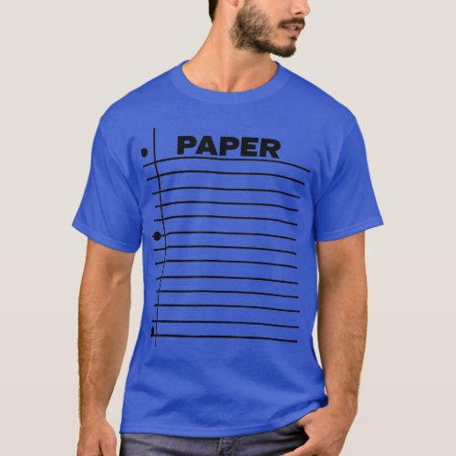 Funny Lined Notebook Paper Group Halloween Costume T_Shirt