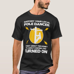 Funny Lineman Designs Men Dad Humor Lovers Electro T-Shirt