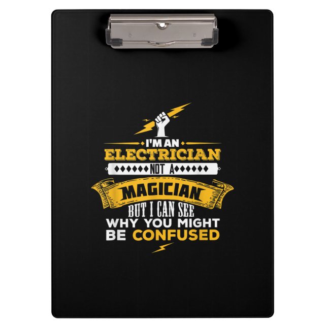 Funny Lineman Gift  An Electrician Clipboard (Front)