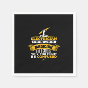 Funny Lineman Gift An Electrician Napkins