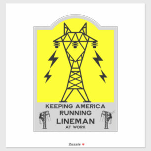 Funny Lineman Mug – Power Lineman Gift – Electric Sticker