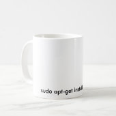 Funny Linux Sudo Caffeine White Mug (Front Left)
