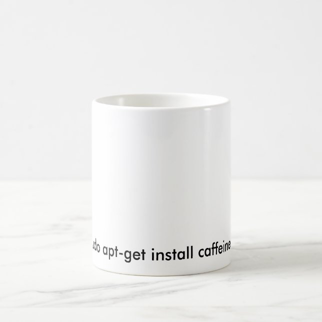 Funny Linux Sudo Caffeine White Mug (Center)