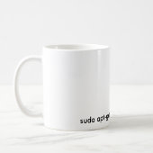 Funny Linux Sudo Caffeine White Mug (Left)