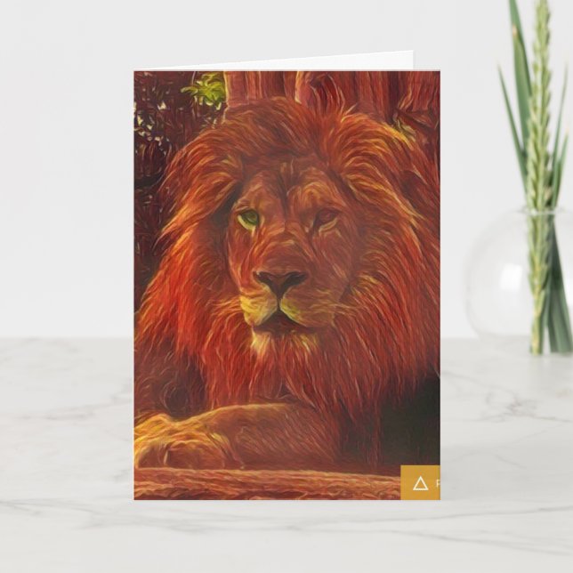 Funny Lion Birthday Card (Front)