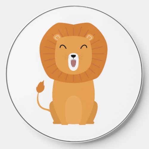 Funny lion cartoon wireless charger 