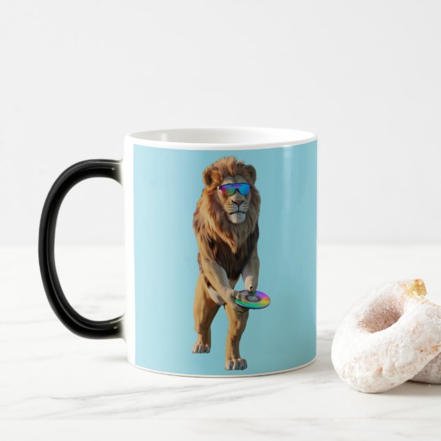 Funny Lion Disc Golf Mug (With Donut)