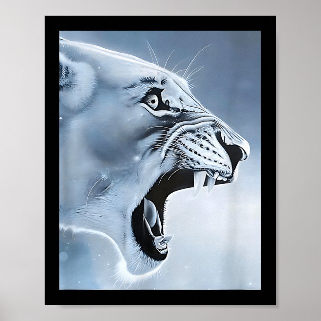 Funny Lion Monkey Meme Ragebait Meme Brainrot Gen  Poster (Front)