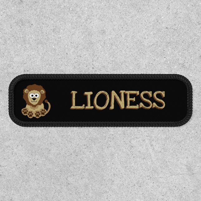 Funny Lion Name Template Patch (Front)