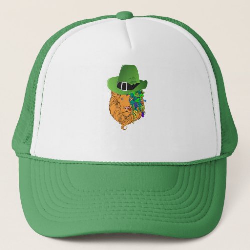 funny Lion _Patricks Day Trucker Hat