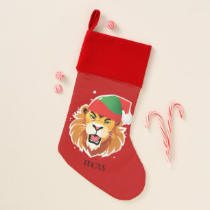Funny Lion Safari animals Santa Christmas Costume  Stocking