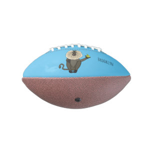 Funny lion tailed macaque monkey cartoon football