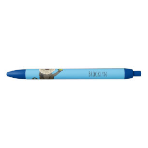 Funny lion tailed macaque monkey cartoon pen