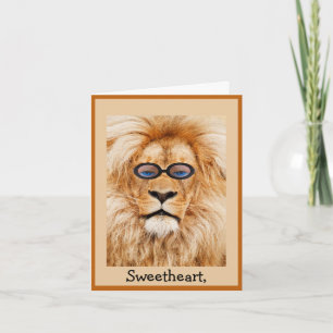 Funny Lion Valentine's Holiday Card