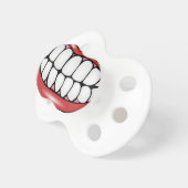 Funny Lips and Big Adult Teeth Baby Soother (Front Right)