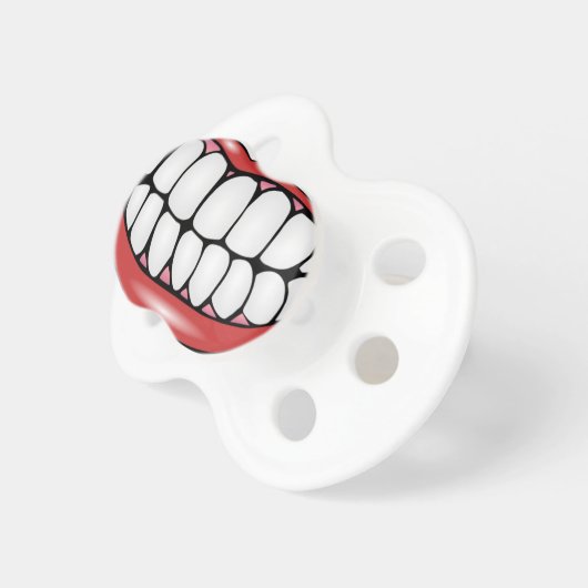 Funny Lips and Big Adult Teeth Baby Soother (Front Right)