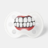 Funny Lips and Big Adult Teeth Baby Soother (Front)