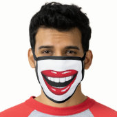 Funny Lips Open Mouth Face Mask (Worn Him)
