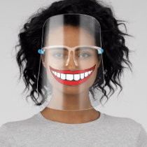 Funny Lips Teeth Mouth Design Face Shield