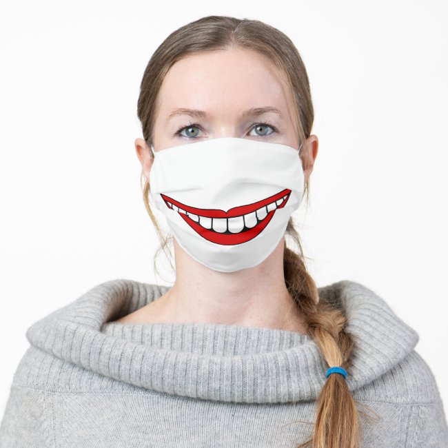 Funny Lips Teeth Mouth Smile Design Face Mask