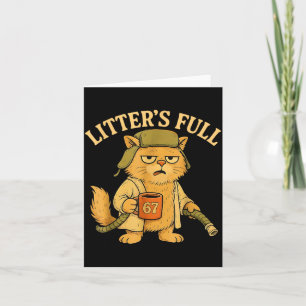Funny Litter’s Full Cat Parody 67 Six Seven Meme Card
