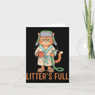 Funny Litter’s Full Cat Parody Cute Cat Lover Chri Card