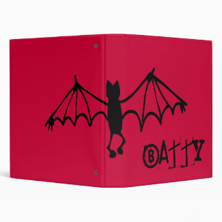 Funny Little Bat - Batty 3 Ring Binder