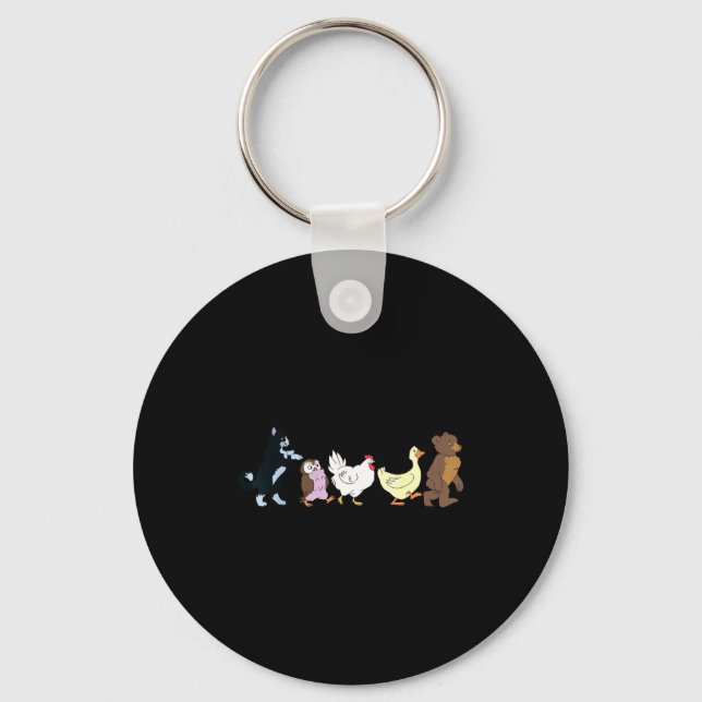 Funny Little Bear Birthday Graphic Y2k Bears Lover Keychain (Front)