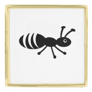 Funny Little Bug - Pest Control Joke Gold Finish Lapel Pin