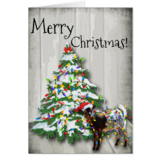 Funny Little Christmas Goat Card 