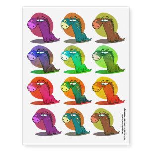 funny little dinosaur sweet cartoon temporary tattoos