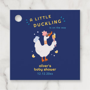 Funny Little Duckling Bath Rubber Duck Baby Shower Favor Tags