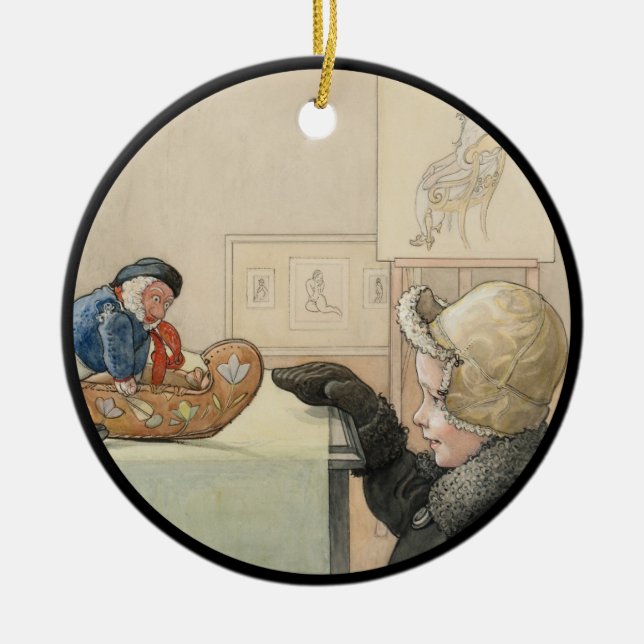 Funny Little Fellow Ceramic Ornament (Front)