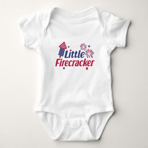 Funny Little Firecracker Fireworks 4th Of July Baby Bodysuit