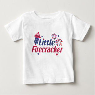 Funny Little Firecracker Fireworks Fourth Of July Baby T-Shirt