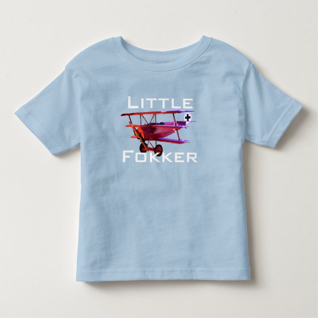 Funny "Little Fokker" Triplane Toddler T-shirt (Front)