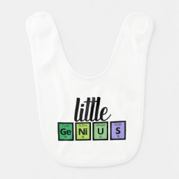 Funny Little GeNiUS Periodic Table Element Symbols Baby Bib