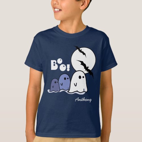 Funny Little Ghosts  Custom Name Halloween T_Shirt