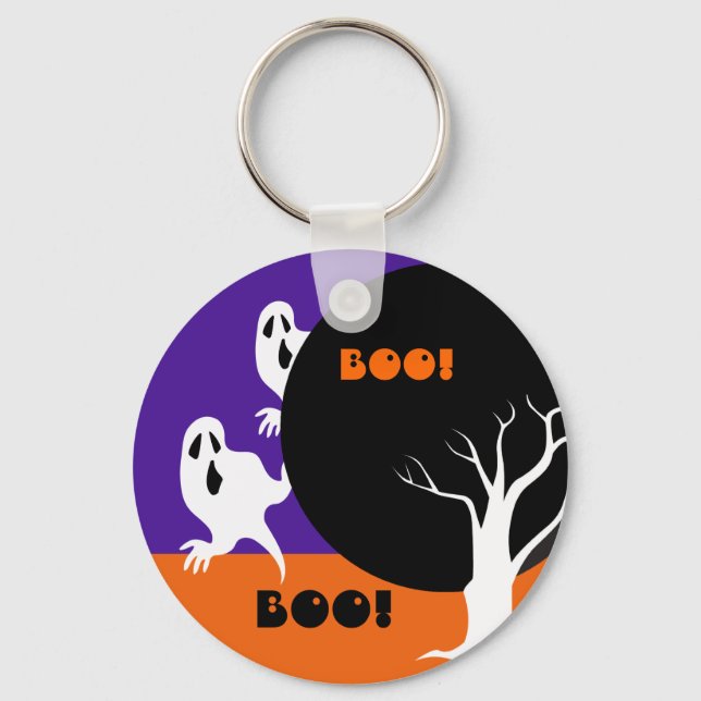 Funny little ghosts Halloween Gift  Keychain (Front)