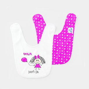 Funny little girl Baby Bib