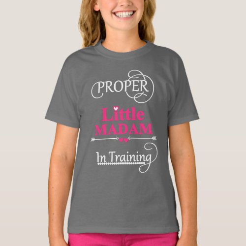 Funny Little Girls Novelty Slogan Text T_Shirt