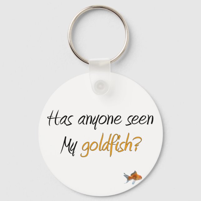 Funny Little Goldfish Gifts Keychain (Front)