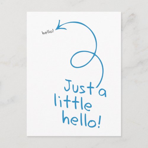 Funny Little Hello Postcard