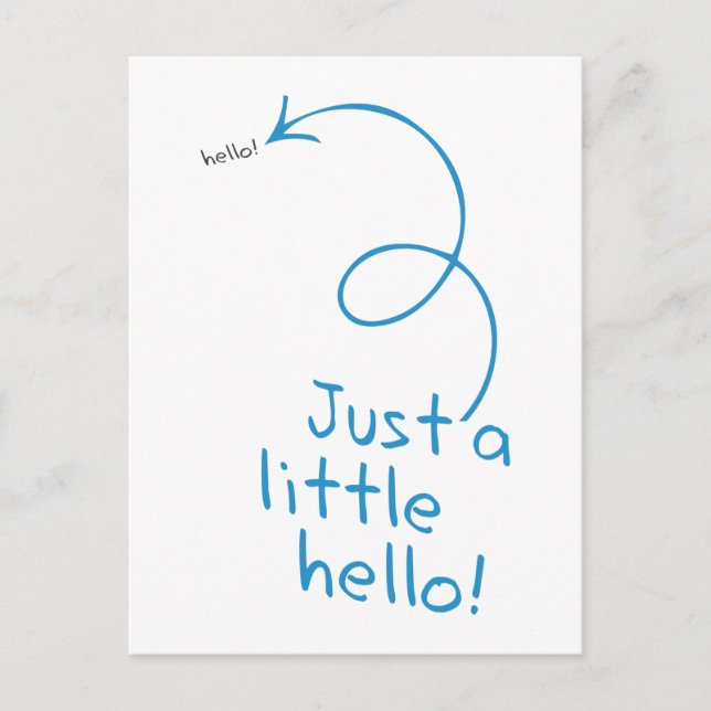 Funny Little Hello Postcard (Front)