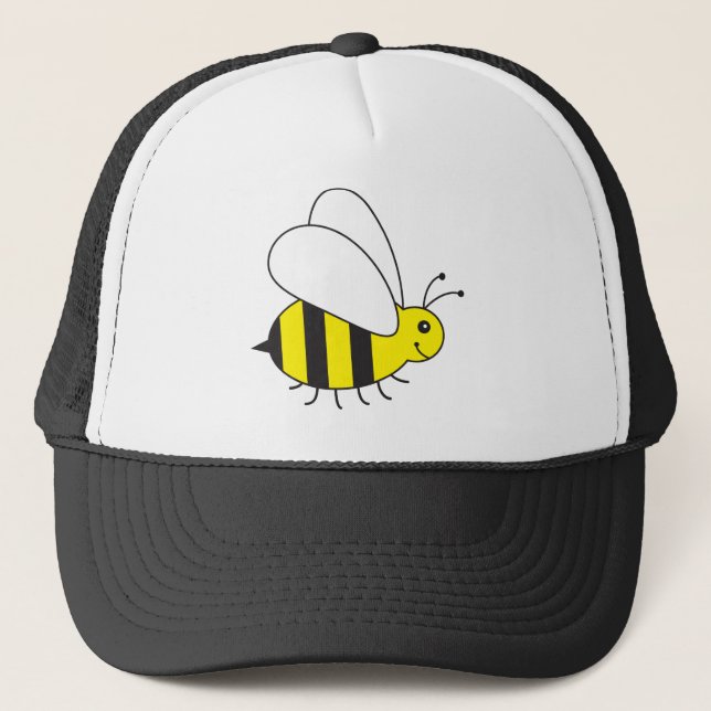 Funny Little Honey Bee Cute Trucker Hat (Front)