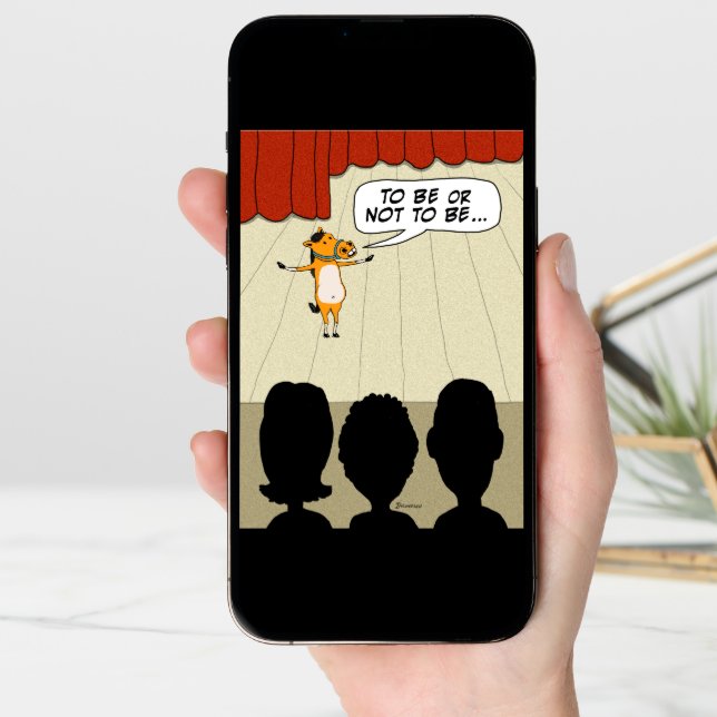 Funny Little Horse Play Happy Birthday Card (Front Digital)