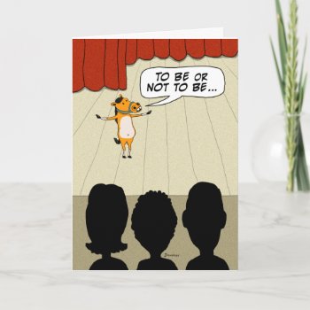Funny Little Horse Play Happy Valentine's Day Holiday Card by chuckink at Zazzle