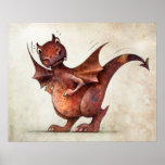 Funny Little Magical Dragon Poster